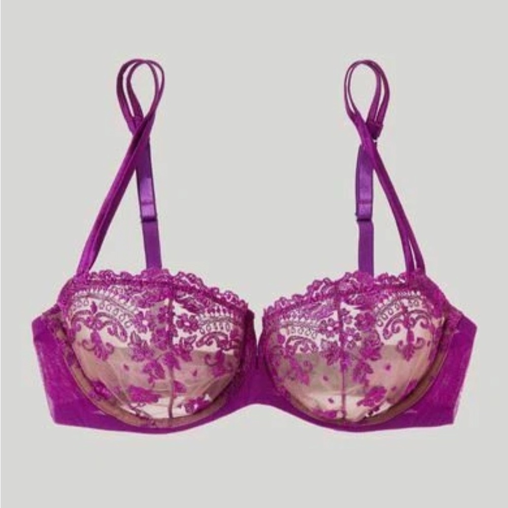 I.D. Sarrieri Embroidered Lace Bra 34D